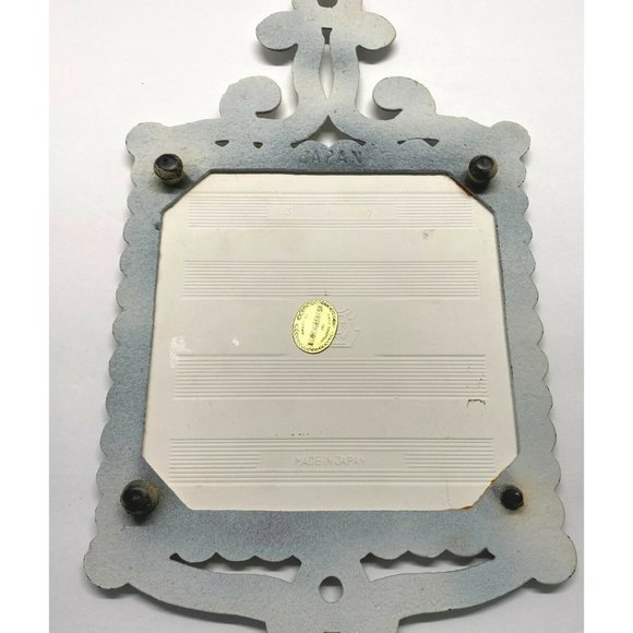 Vintage Dutch Windmill Trivet Countryside Boats Blue White Tile Made in Japan - Picture 3 of 12